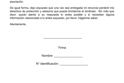 Cuáles son los pasos para redactar una carta de renuncia formal