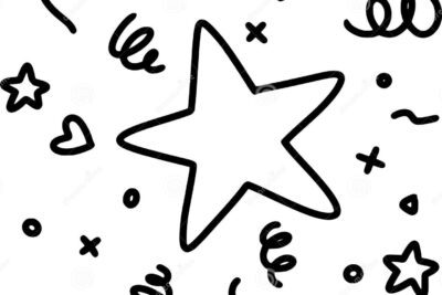 Modelos de estrellas grandes para imprimir y colorear